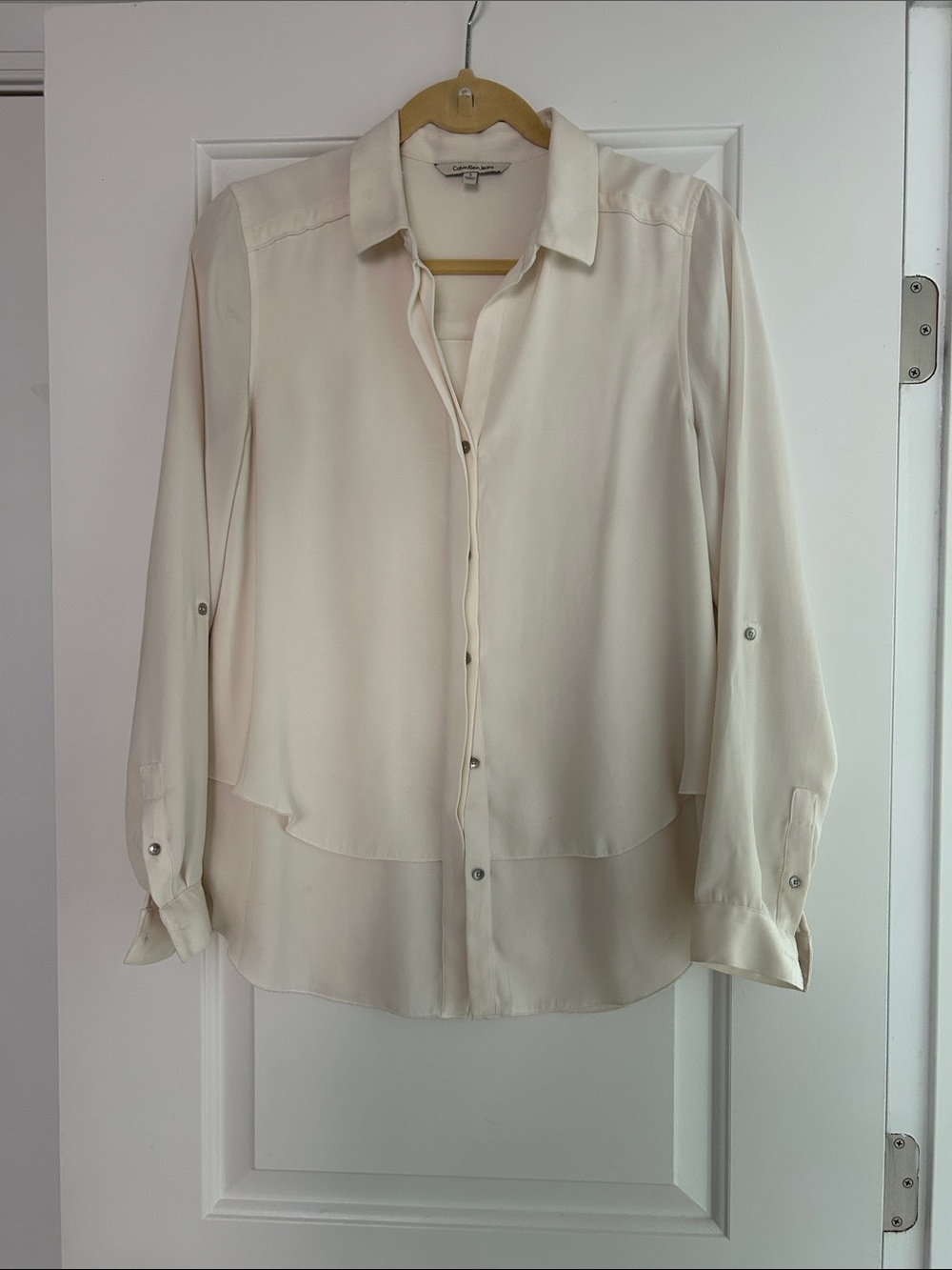 Calvin Klein Jeans Cream Collared Shirt